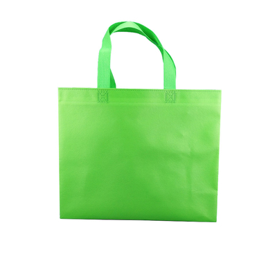 Schleppen Sie das Einkaufen, nicht gesponnene Einkauftaschen des grünen biologisch abbaubaren Logos der Taschen der Tragetasche aufzubereiten nichtgewebte wiederverwendbare kundenspezifischen