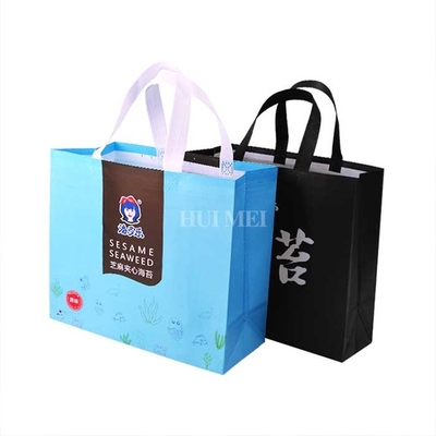 Breathable Polypropylen-Tote Bags Tearproof Blue And-Schwarzes pp. nicht gesponnenes