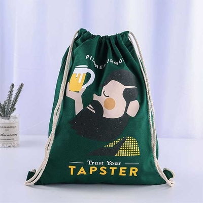 Lebensmittelgeschäft-Polypropylen-wiederverwendbare Zugschnur-nicht gesponnene Tasche 100Gsm Breathable