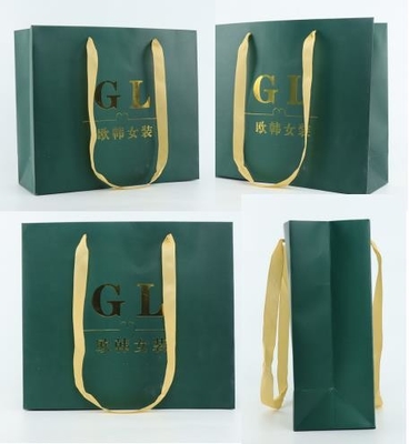 ODM Luxuskundenspezifischer DruckLogo Paper Bag verstärkte unteres ISO9001