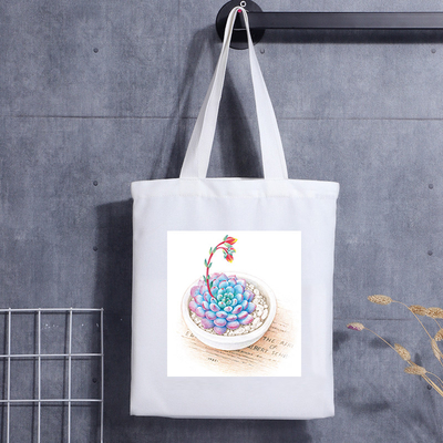 Kleine Tragetasche aus Segeltuch mit individuell bedrucktem Logo