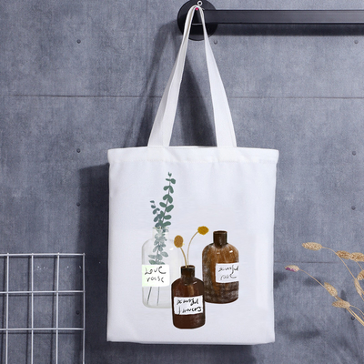 Benutzerdefinierte Mini Canvas Tote Cotton Bag bedruckte Handtasche Griff Canvas Tote Bag