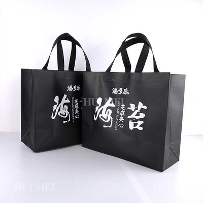Breathable Polypropylen-Tote Bags Tearproof Blue And-Schwarzes pp. nicht gesponnenes
