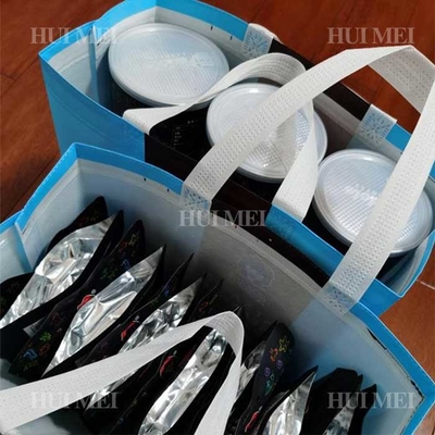 Breathable Polypropylen-Tote Bags Tearproof Blue And-Schwarzes pp. nicht gesponnenes