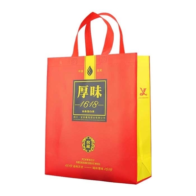 Siebdruck-nicht gesponnenes Polypropylen Tote Bags 140gsm mit Tote Handle