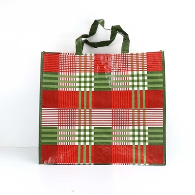 Einkaufsgesponnene Taschen der Gewebes-Taschen-185Gsm Bopp recyclebar