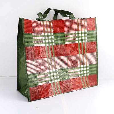 Einkaufsgesponnene Taschen der Gewebes-Taschen-185Gsm Bopp recyclebar