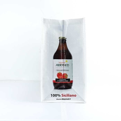 Lebensmittelgeschäft-Polypropylen gesponnene Taschen weiß mit Siebdruck-Drucken 145Gsm