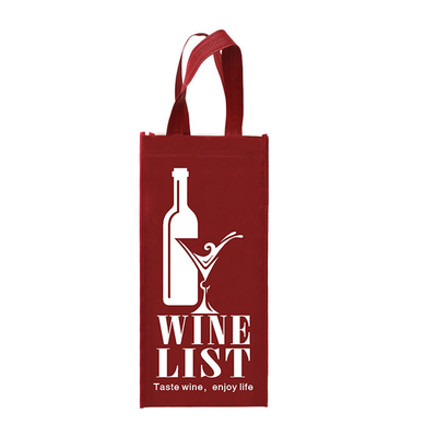 Der Tote Reusable Double Bottles Non gesponnene Wein sackt Falte 85gsm lamelliert ein