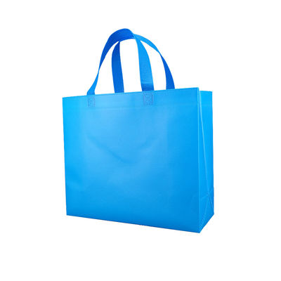 Stoff aufbereitete gesponnene Einkaufstasche Tote Bag Blue Gift Laminate Soems nicht wiederverwendbar